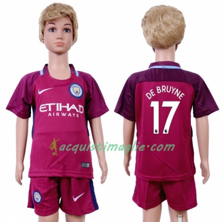 Divisa di Calcio Manchester City Kevin De Bruyne 17 Bambino Trasferta 2018