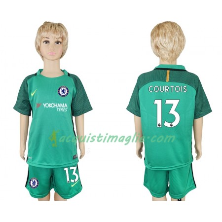Divisa di Calcio Chelsea Courtois 13 Portiere Bambino Prima 2018