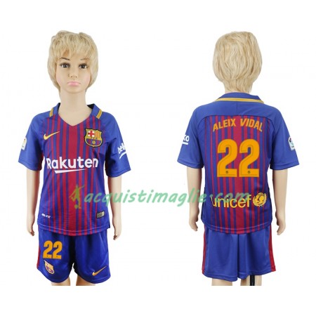 Divisa di Calcio Barcellona Aleix Vidal 22 Bambino Prima 2018