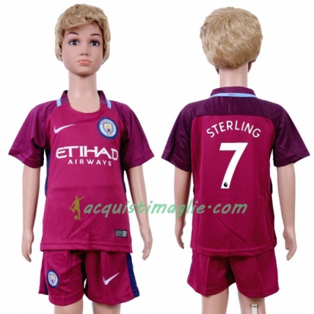 Divisa di Calcio Manchester City Raheem Sterling 7 Bambino Trasferta 2018